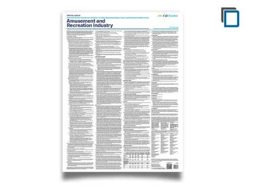 Picture of CA Wage Order 10-Amusement & Recreation (ENG)