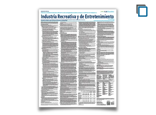 Picture of CA Wage Order 10-Amusement & Recreation (SP)