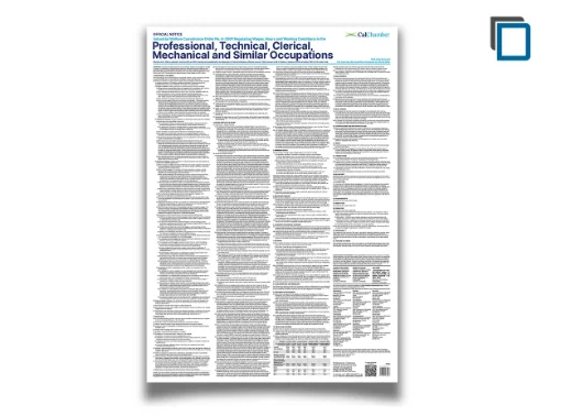 Picture of CA Wage Order 4-Professional Tech, Clerical, Mech & Similar Occup (ENG) 