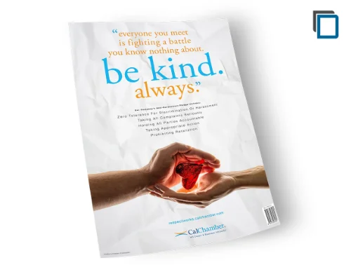 Picture of CA Workplace HPT-Be Kind Poster (ENG) Laminate