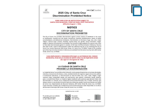 Picture of Santa Cruz Anti-Discrimination Poster