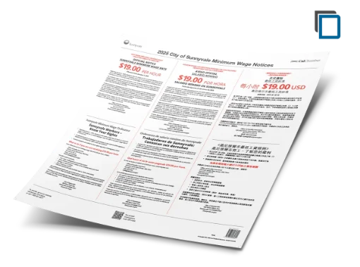 Picture of Sunnyvale Minimum Wage Poster