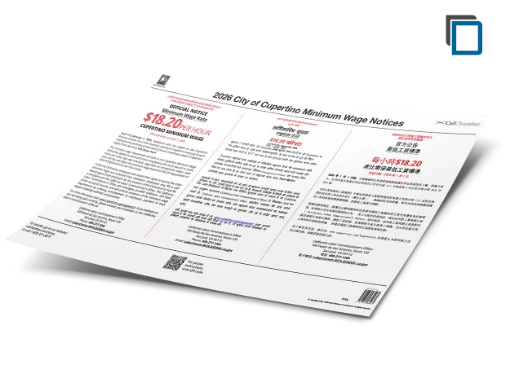 Picture of Cupertino Minimum Wage Poster