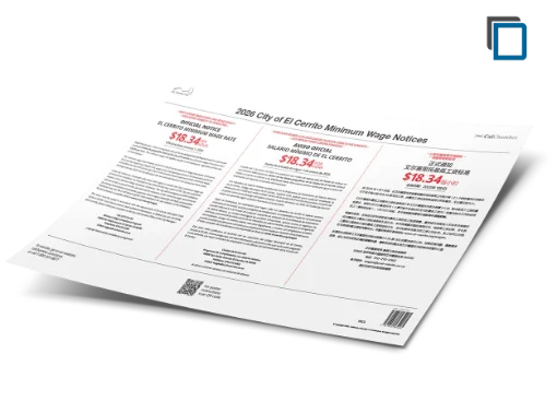 Picture of El Cerrito Minimum Wage Poster