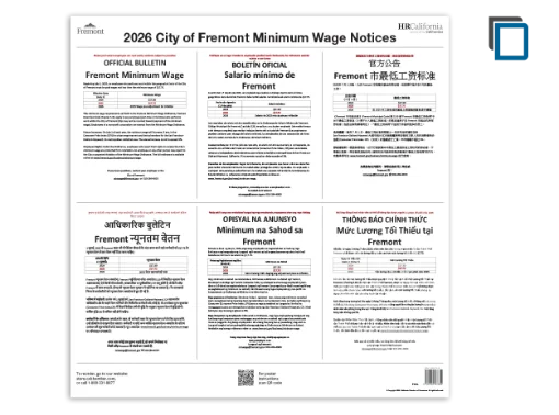 Picture of Fremont Minimum Wage Poster
