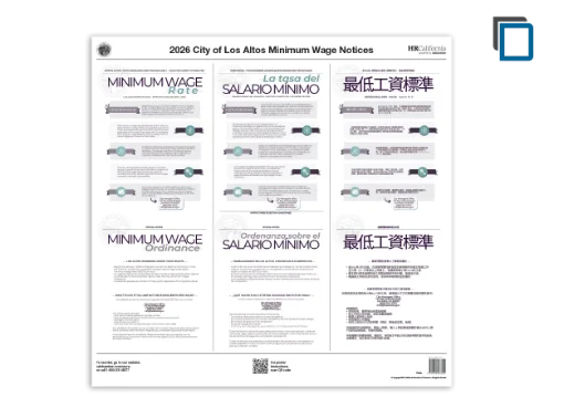 Picture of Los Altos Minimum Wage Poster