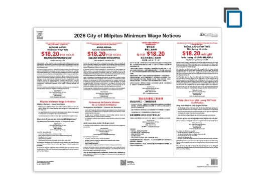 Picture of Milpitas Minimum Wage Poster
