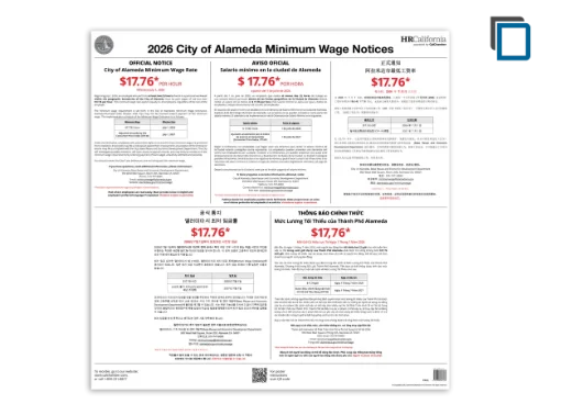 Picture of Alameda Minimum Wage Poster